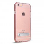 Wholesale iPhone SE (2020) / 8 / 7 Clear Armor Bumper Kickstand Case (Rose Gold)